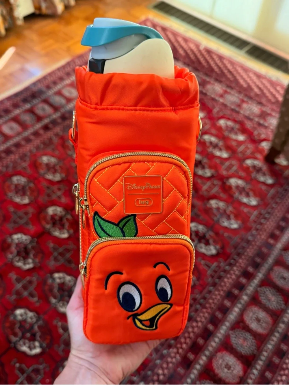 Disney Epcot Lug Orange Bird Crossbody Water Bottle Pouch - Picture 12 of 12